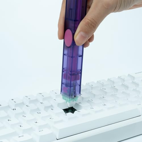 GATERON Twins Switch Puller Keycap Puller, DIY Tool Easily Remove and Replace Gaming Keyboard Switches and Keycaps Integrated for Mechanical Keyboard (Purple) - color: Purple