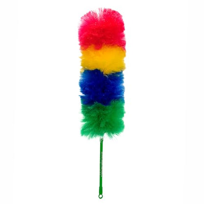 Kitchen + Home Large Static Duster - 27" Inch Electrostatic Feather Duster attracts dust Like a Magnet! Rainbow - color: Rainbow