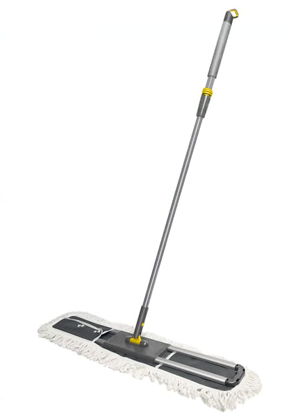 Masthome 36" Commercial Mop, Heavy Duty Industrial Floor Mop with 2 Microfiber Pads, 60" Adjustable Large Dust Mop,Wet Dry Flat Mops for Office Garage Warehouse Factory Mall - color: Grey Large