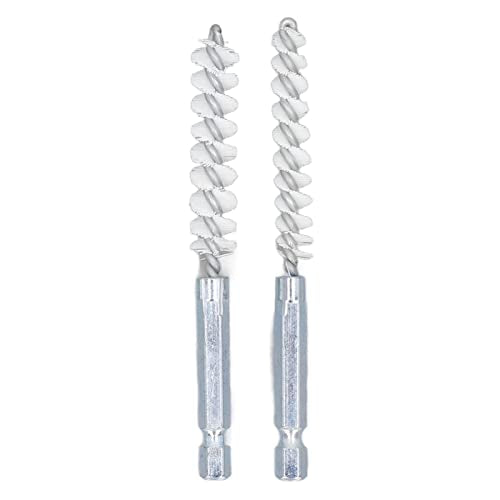 Bore Brush Cleaning Set 6PCS 14 Inch Hex Shank Nylon Brushes for Power Drill, Impact Driver, and General Cleaning - size: Nylon (White)