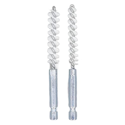 Bore Brush Cleaning Set 6PCS 14 Inch Hex Shank Nylon Brushes for Power Drill, Impact Driver, and General Cleaning - size: Nylon (White)