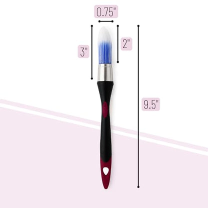 Bates- Trim Brush, 0.75 Inch, Edge Painting Tool, Trim Paint Brushes, Trimmer Edger, Trim Brush - color: Black-dusty Rose, size: 0.75 inch, 1 Pack