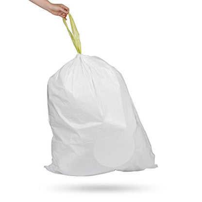 Ninestars Extra Strong White Trash Bags with Drawstring, Multiple Sizes 90 Count, Kitchen Drawstring trash bags 90 Trash Bags (21 gallon 90 ct) - size: 21 Gallon 90 ct