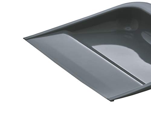 Superio Set of Grey Broom and Matching Dustpan Broom Has a 48” Handle, Durable Plastic Dustpan with Comfort Grip Handle - color: Dark Grey, size: Sweep Set