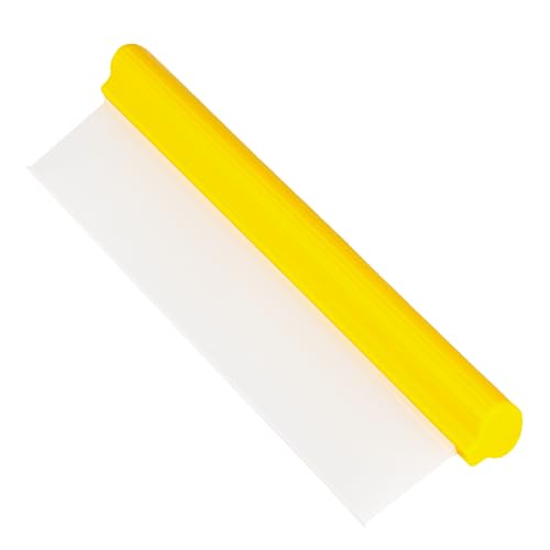 Car Squeegee,12 inch Silicone Automotive Water Wiper for Drying,Flexible Auto T-Bar Water Blade for car, Windshield, Glass, Window, Bathroom(Yellow) - color: Yellow