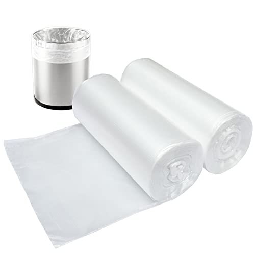 2 Gallon Small Plastic Trash Bags, 7.5 Liters Clear Wastebasket Liners Garbage Bags for Home, Office, Bathroom, 100 Counts - style: Trash bags