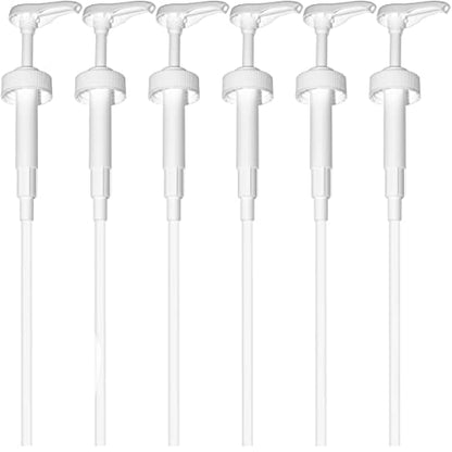 Gallon Pump Dispenser - for Plastic or Glass Bottles – Heavy-Duty Leak Proof for Commercial and Household Use – Non-BPA Plastic (Pack of 6) - size: Pack of 6