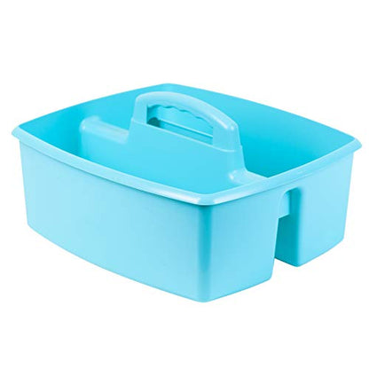 Storex Industries 13" x 11" x 6.375" Large Caddy, Teal (Pack of 2) - color: Teal, size: 2-Pack, style: Large
