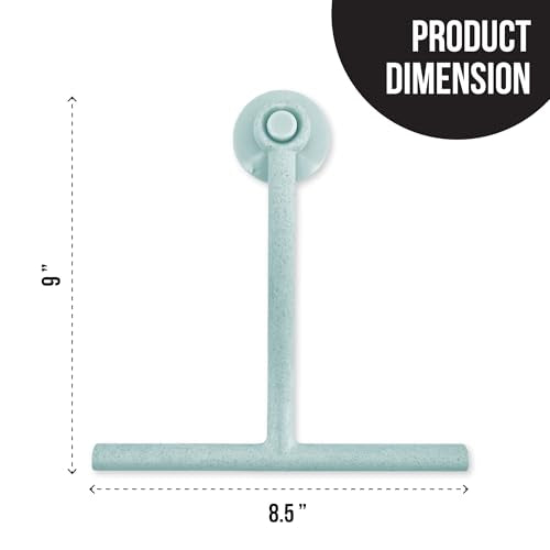 Splash Home Jasmine Bamboo Fiber Shower Squeegee, Blue - color: Blue