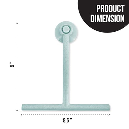 Splash Home Jasmine Bamboo Fiber Shower Squeegee, Blue - color: Blue