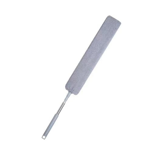 1 Pcs Retractable Gap Dust Cleaner Cleaning Tool with Removable Microfiber Cloths for Cleaning Under Refrigerator, Sofa, Couch, Bed, Furniture (Grey) - color: Gray