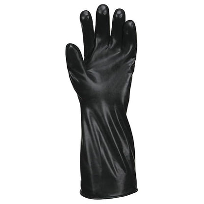 MCR Safety CP7XL Butyl Rubber Gloves, 7 Mil Smooth Finish, Gauntlet Rolled Cuff, 14" Length, X-Large, 1-Pair