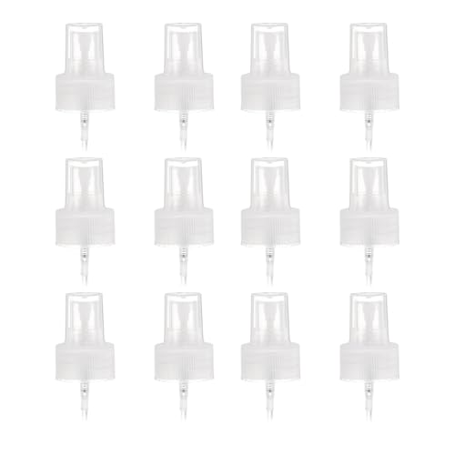 uxcell Spray Top 12Pcs 28/410 Plastic Fine Mist Reusable Replacement Clear | Spray Bottle Pump Plastic Top Reusable Replacement for Cosmetic Perfume and Body Sprays Bottle - color: Clear, size: 28/410