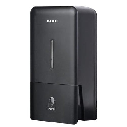 AIKE Wall Mount Liquid Soap Dispenser for Commercial Bathroom 27oz Large Capacity Manual Push Pump Black - color: Black