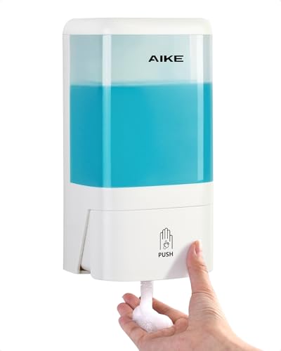 AIKE Wall Mount Foaming Soap Dispenser for Commercial Bathrooms,40 oz Large Capacity AK1007F,White - color: White