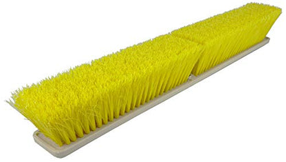 Weiler 42165 Perma-Sweep 18" Block Size, Yellow Polystyrene Fill, Medium Sweeping Floor Brush - size: 18 Inch, style: Medium Sweeping