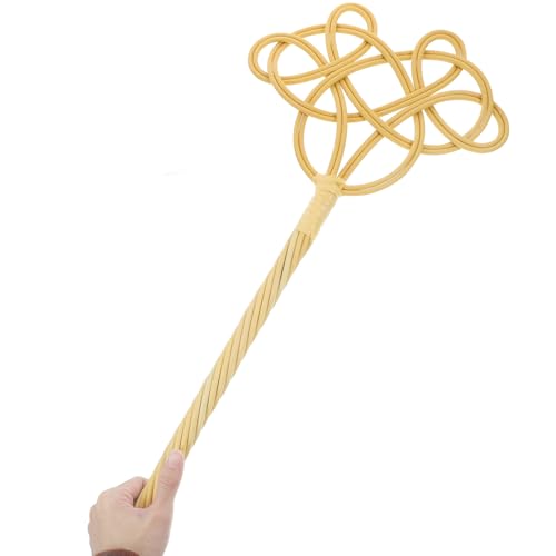 Rattan Quilt Beater with Long Handle, Dust Removal Tool for Carpet and Blanket, Manual Rug Fluffer and Quilt Dust Catcher for Home Cleaning