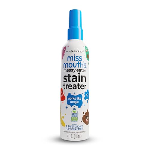 Miss Mouth's Messy Eater Stain Treater Spray - 4oz Stain Remover - Newborn & Baby Essentials - No Dry Cleaning Food, Grease, Coffee Off Laundry, Underwear, Fabric - style: 1 Pack (4oz)