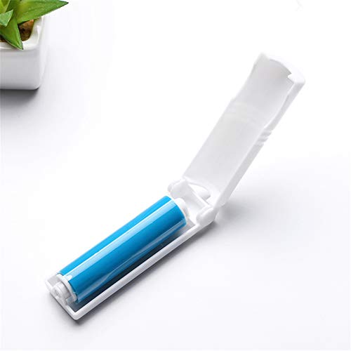 Lint Roller Washable Reusable Blue PVC with Foldable Cover for Travel, Strong Adhesive Hair and Dust Removal for Clothing Wool Sheets Home Care
