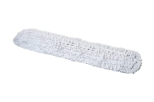 60 Inch Commercial Dust Mop Replacement Head – Reusable Cotton Dust Mop Refill for Floor Cleaning and Janitorial Use - size: 60'' X 5''