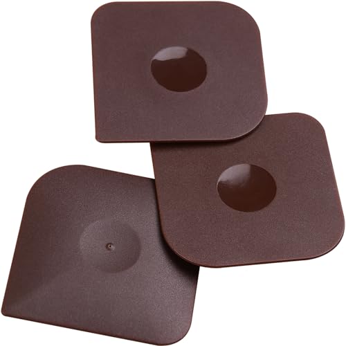 Plastic Pan Pot Dish Scraper Tool Set, Kitchen Nylon Food Scraper, Cast Iron Skillet Cleaner Pan Pot Scrubber, Kitchen Plastic Scrapper Non-Scratch (Brown) - color: Brown, size: 3-Pack