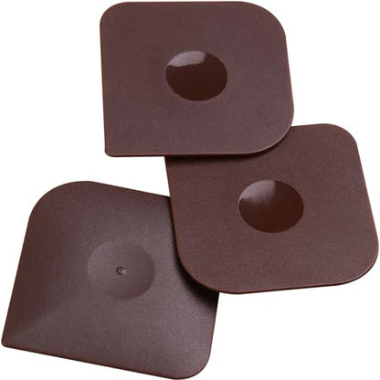 Plastic Pan Pot Dish Scraper Tool Set, Kitchen Nylon Food Scraper, Cast Iron Skillet Cleaner Pan Pot Scrubber, Kitchen Plastic Scrapper Non-Scratch (Brown) - color: Brown, size: 3-Pack