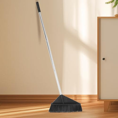 Long Handle Stiff Bristle Push Broom for Indoor and Outdoor Cleaning, Wide Sturdy Floor Sweeper for Household, Office, Garden, and Garage Use Style