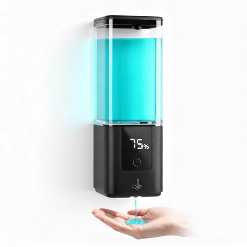 LAOPAO Automatic Soap Dispenser Wall Mount Rechargeable Liquid Soap Pump for Kitchen, Touchless Soap Dispenser for Dish/Hand/Shower Soap, Home & Commercial, 540ml, Black - color: Black, size: Liquid