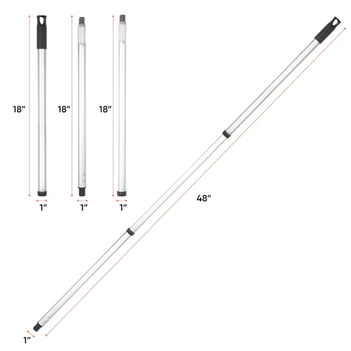 Rubber Bristle Broom for Floors Salon Broom, Rubber Squeegee Broom, Rug Broom, Rubber Rake for Human Hair, Pet Hair, Fur, Lint, Liquid, with 3-Part Handle, Grey - size: Broom - 48" Handle