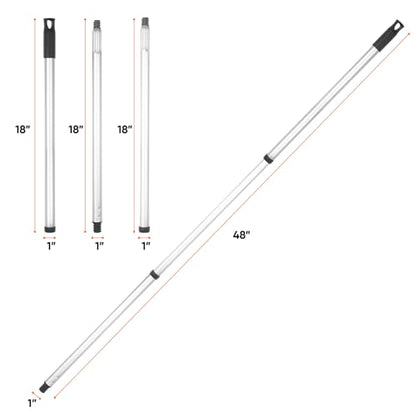 Rubber Bristle Broom for Floors Salon Broom, Rubber Squeegee Broom, Rug Broom, Rubber Rake for Human Hair, Pet Hair, Fur, Lint, Liquid, with 3-Part Handle, Grey - size: Broom - 48" Handle