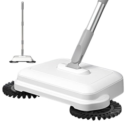 Floor Sweeper Manual Floor Sweeper, 2-in-1 360° Rotating Hand Push Sweeper, High Efficient Carpet Sweeper with Long Handle, Hanging Manual Vacuum Sweeper for Home Office