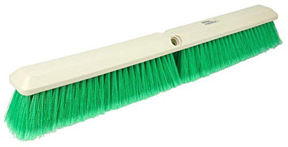Weiler 42163 Perma-Sweep 18" Block Size, 3" Trim Length, Flagged Green Polystyrene Fill, Fine Sweeping Floor Brush - size: 18 Inch, style: Fine Sweeping