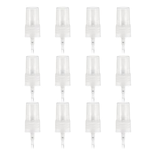 uxcell Spray Top 12Pcs 18/410 Plastic Fine Mist Reusable Replacement Clear | Spray Bottle Pump Plastic Top Reusable Replacement for Cosmetic Perfume and Body Sprays Bottle - color: Clear, size: 18/410