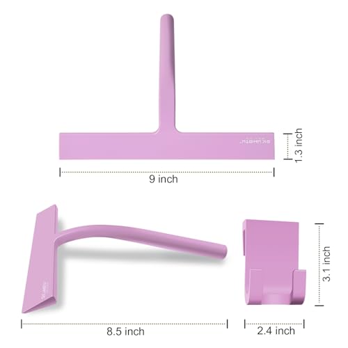 Silicone Rubber Blade Shower Squeegee 9" in Width Window & Car Squeegee - Pink - color: Pink, size: 9 Inches