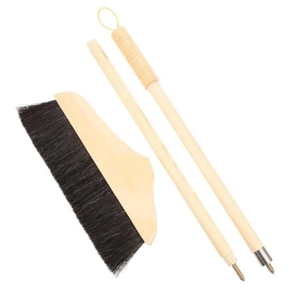 Broom - 90cm Long-Handled Soft-bristled Anti-Static Floor and Carpet Dust Removal Household Kitchen Wooden Broom