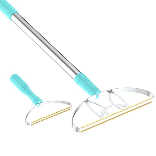 Ultra & Pro LINTPLUS Combo – 63” Long Carpet Rake for Pet Hair + Pro Attachments – Heavy Duty Stainless Steel Handle, Stand-Up Design – Effortless Fur & Lint Removal for Large Rugs, Carpets, Floors - size: Ultra,Pro