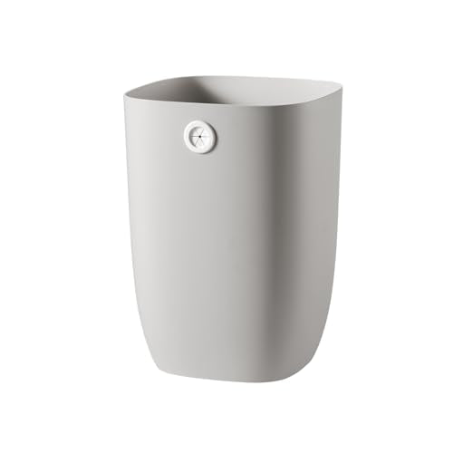 Bathroom Trash Can, Plastic Rectangular Garbage Can with Trash Liner Holder for Bedroom, Living Room, Small Indoor Waste Basket, 7L, Grey - color: ( New Model ) Grey