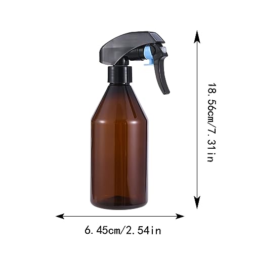 Plastic Spray Bottle,10oz/300ml Refillable Empty Spray Bottles for Cleaning,Small Spray Bottle with Adjustable Nozzle,Spray Bottles for Essential Oils,Hair,Plants,Cooking,Cleaning Solutions - color: Brown