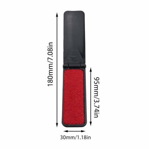 4PCS Collapsible Portable Lint Remover Brush Clothes Plastic Lint Roller for Furniture Sofa Pet Hair Fabric Lint Removal Tool Length 7.08in Black