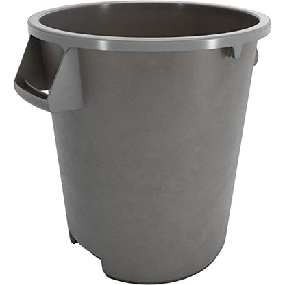 SPARTA Bronco Waste Container Trash Container, Round Trash Bin for Disposal, 10 Gallons, Gray, (Pack of 6) - color: Gray, size: 10 Gallons, (Pack of 6)