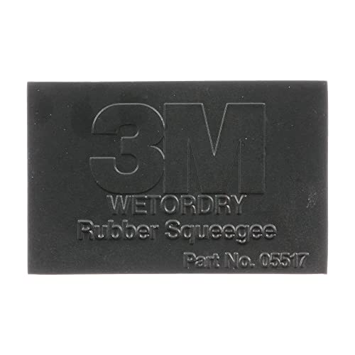 3M Wetordry Rubber Squeegee 05517, 2-3/4 in x 4-1/4 in, Comfort Fit, Flexible, For Wet Sanding - size: 1