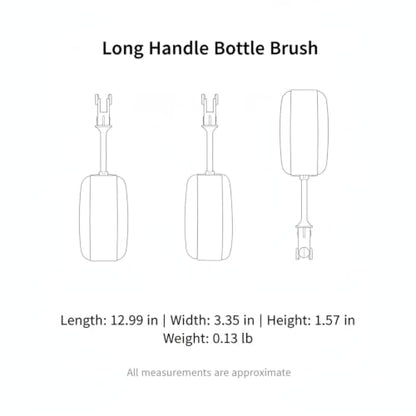 Long Handle Bottle Brush with Sponge Head, 13 Inch Cleaning Tool for Vacuum Flask and Narrow Neck Containers (1 PC) - color: Green