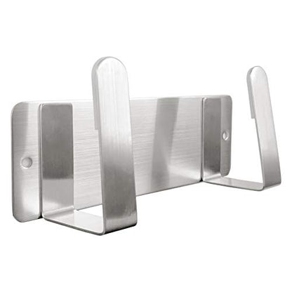 Pot Lid Rack, Wall Mounted 304 Stainless Steel Multi-Functional Storage Holder, Fits Cutting Boards, Pot Lids, Bathroom Scales, Self-Adhesive & Screw Mounting, Kitchen & Bathroom Organize(Silver) - color: Silver