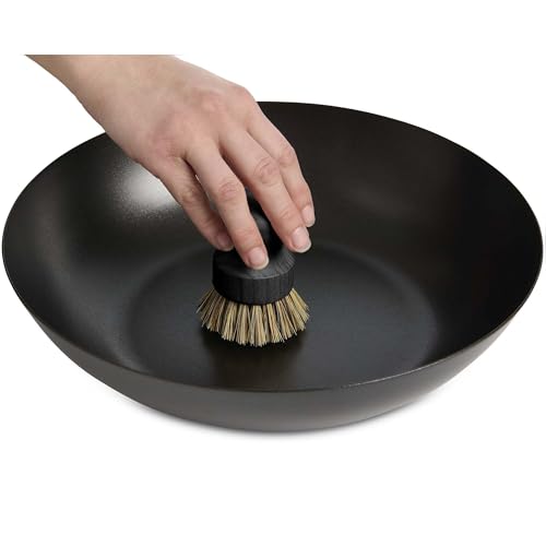 Helen’s Asian Kitchen Wok and Cast Iron Scrub Brush, Natural Stiff-Union Bristles
