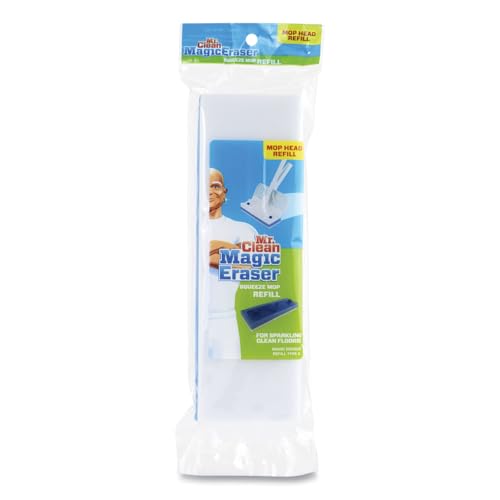 Mr. Clean Magic Eraser Squeeze Mop Refill, Foam, 9.9 X 3.4 X 1.6, White/Blue