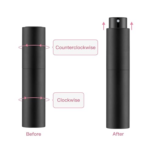 Tekson 10ml Travel Perfume Atomizer Refillable, Mini Cologne Spray Bottle Empty, Small Coffee Spray Bottle (Red) - color: Red