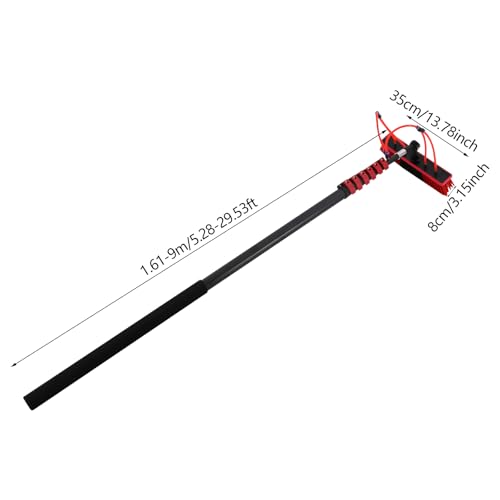 30ft Water Fed Pole Kit Solar Panel Cleaning Brush, Adjustable Window Cleaning Poles with 14in Water Fed Cleaning Brush, Solar Panel Cleaning Pole Outdoor Window Washing Equipment (30Ft, 14in Brush)