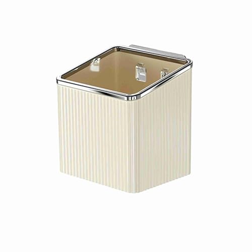 Floating Shelves Wall Bin Organizer Adhesive Wall Mounted Plastic Storage Organizer No Drilling Hanging Storage Containers Makeup Organizer Shelf for Office, Kitchen, Home - color: Beige Silver