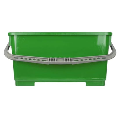 Pulex 6 Gallon Durable Lightweight Mop Bucket with Squeegee Carrying Clips and Ergonomic Handle for Floor and Window Cleaning - Green - color: Green