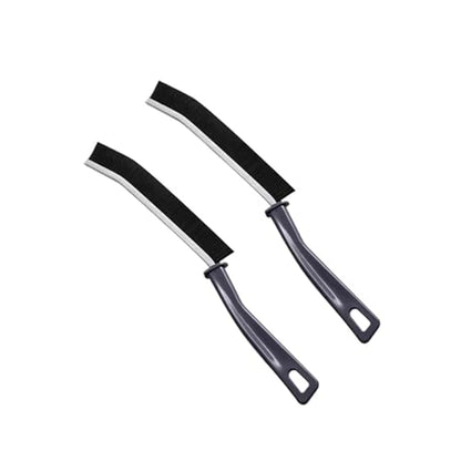 Cleaner Brushes for Shower Floor Line, Hard Wearing Grout Gap Cleaning Brush Kitchen Toilet Tile Joints Dead Angle Hard Bristle(Black- 2PC) - color: Black- 2pc